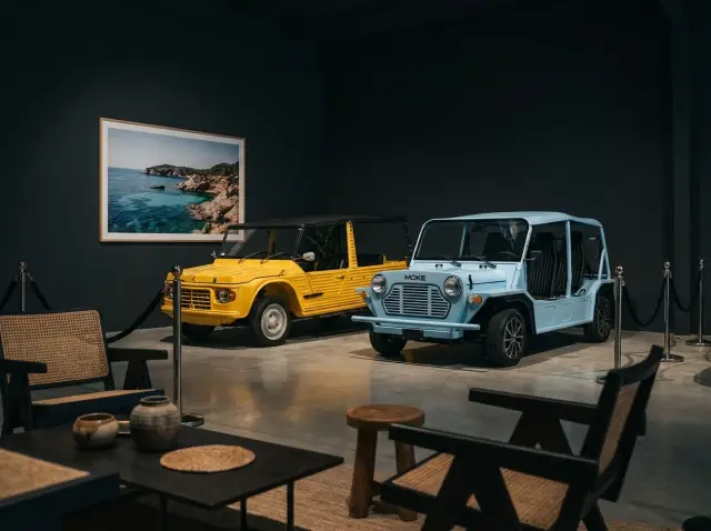 Electric Mehari convoy on Ibiza scenic route — Retro Rides vintage car experience